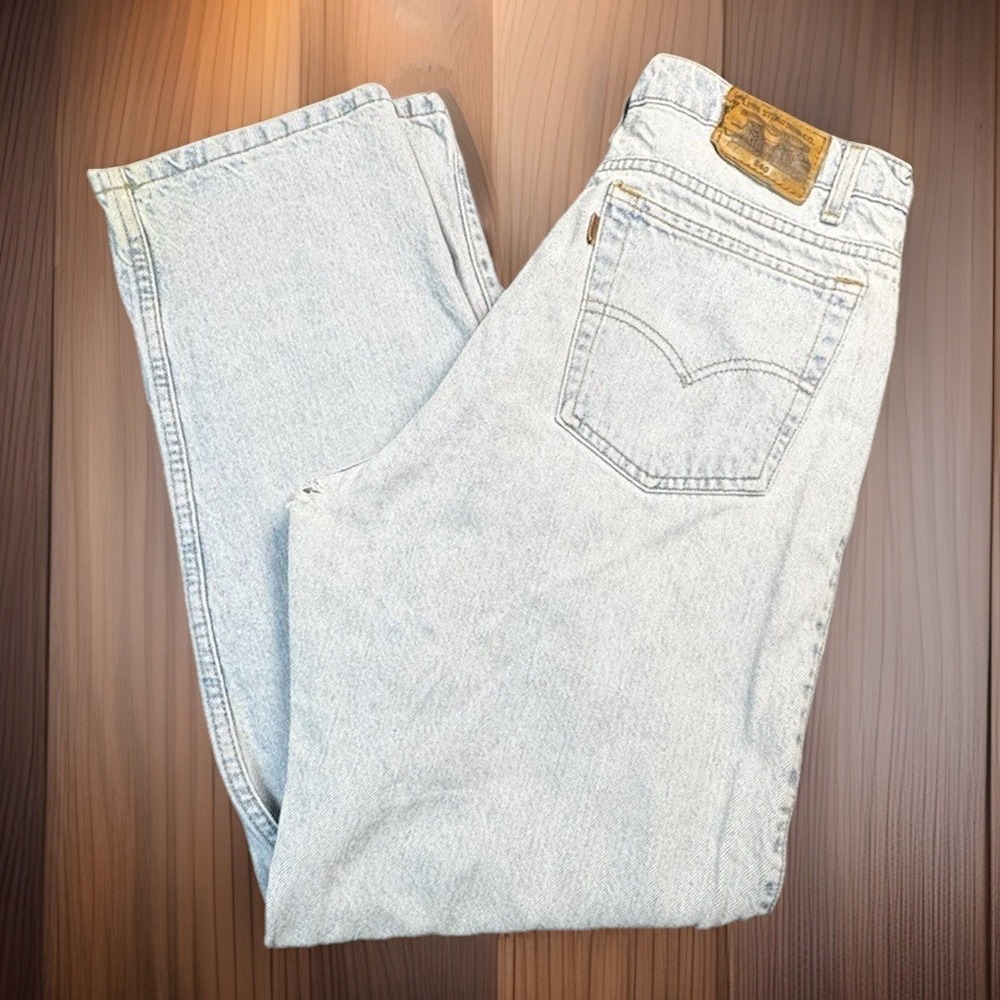 VTG 90s Levi's 540 Orange Tab Relaxed Fit Jeans Mens 35x30 Mexico Distressed
